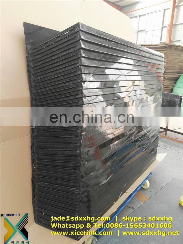 floorball rink barriers, pe synthetic ice rink, HDPE plastic skateboard made in china