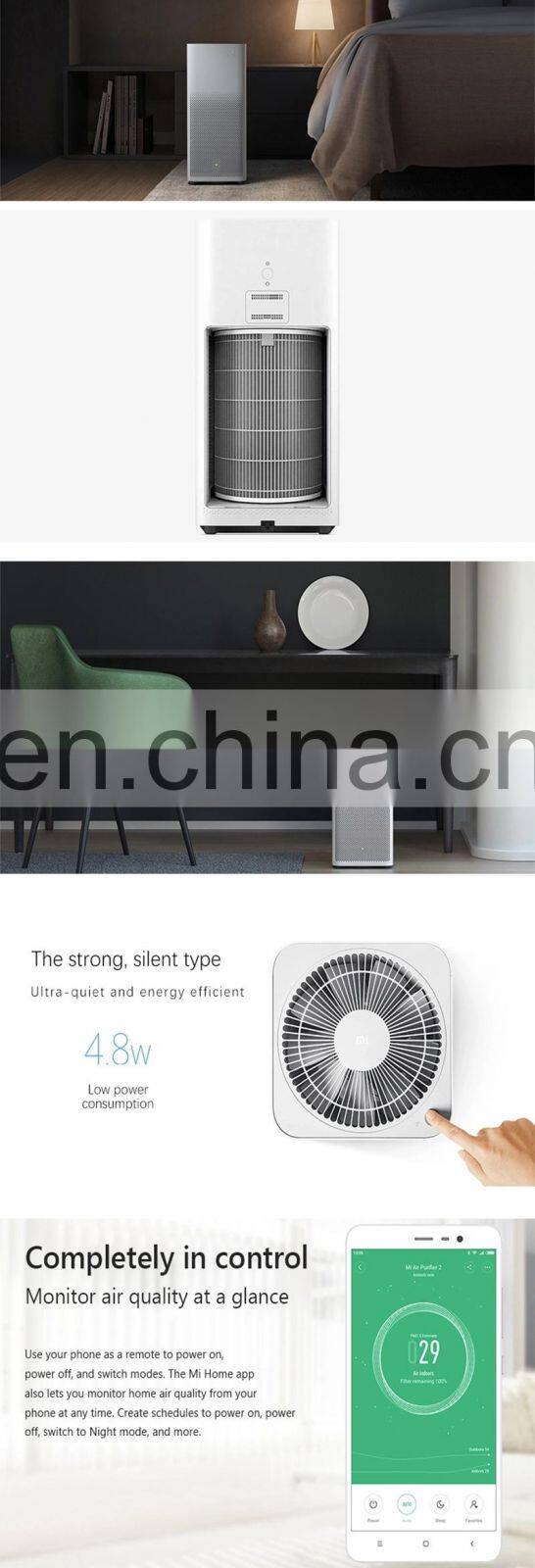 Xiaomi Mi Air Purifier 2H Global version with True HEPA Filters 260m3/h CADR and Slient Sound