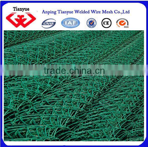 green color pvc coated chain link fence