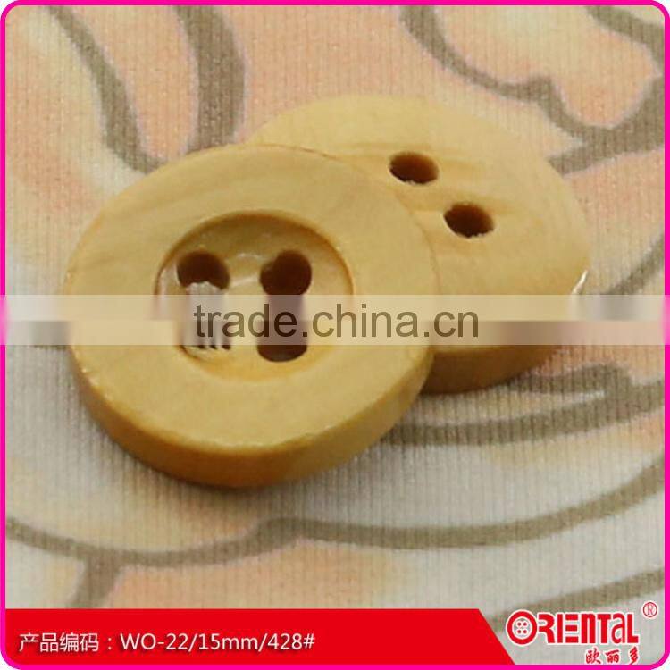 high end 4 holes plastic imitation wooden button for sasual suit