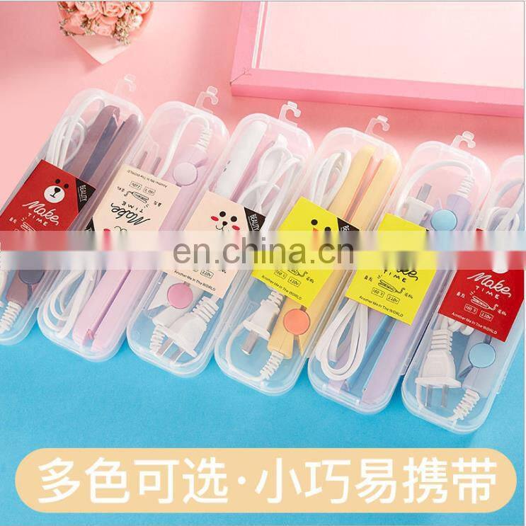 Portable mini hair straightener and wireless flat iron rechargeable cordless hair straightener