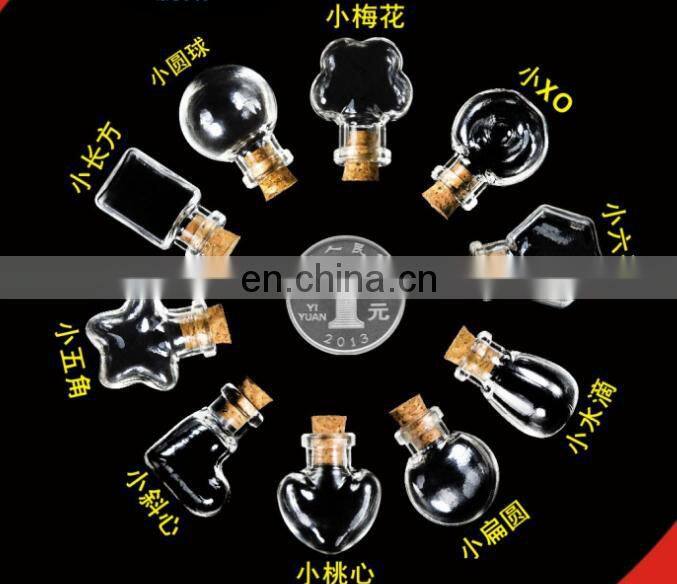 lovely glass vials for pill container with cork stopper, wishing drift bottles