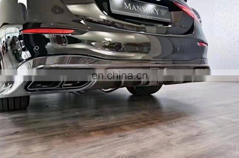 Runde Carbon Fiber Material For Mercedes-Benz S-CLASS W223 Mansory Style Body Kit Front Lip Rear Lip Side Skirt Spoiler
