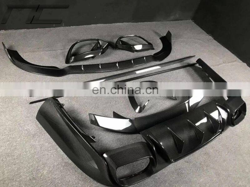 Runde Car Modification Hot Sales Carbon Fiber Front Rear Lip Side Skirts BABU Style Body Kit For 2018 Mercedes Benz Amg GT63S
