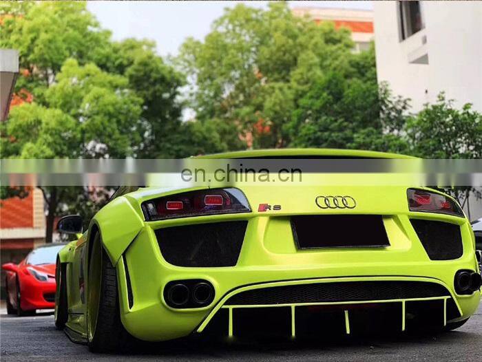 Runde Top Quality Kits For 06-15 Audi R8 V10 Upgrade Regula Design Resin Or Half Carbon Front Bumper Rear Bumper Side Skirts