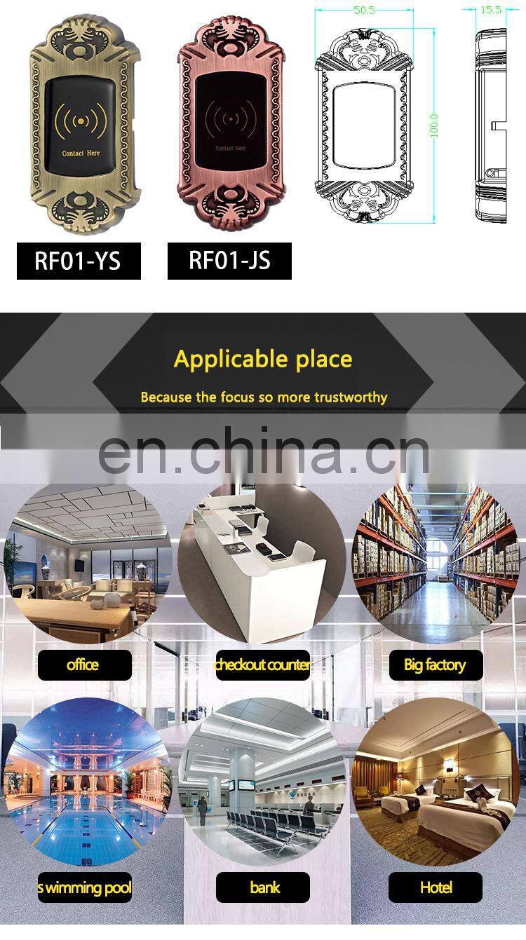 Digital rfid locker lock with wristband key card for golf spa gym swimming pool sauna bathroom panel cabinet lock