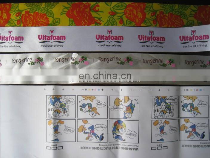 UTP460 4 color desk top mini garment satin label printing machine, wash care polyester ribbon rotary letterpress printer