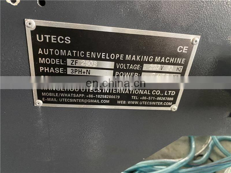 ZF250S Automatic europe Russia Ukraine romania seed paper bag folding and gluing machine with euro hanging hole