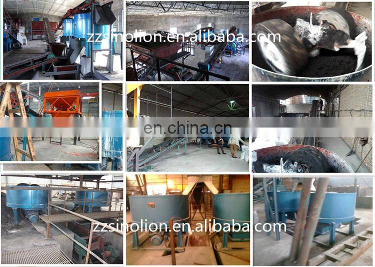 Good quality wheel roller grinder mixer coal blender charcoal grinding and mixing machine