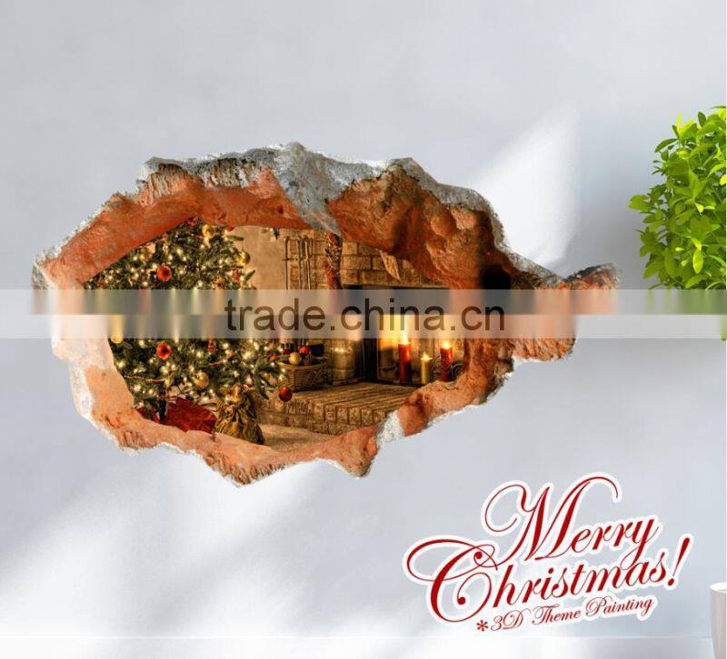 wholesale merry christmas home decro 3d lenticular pics for wall cover
