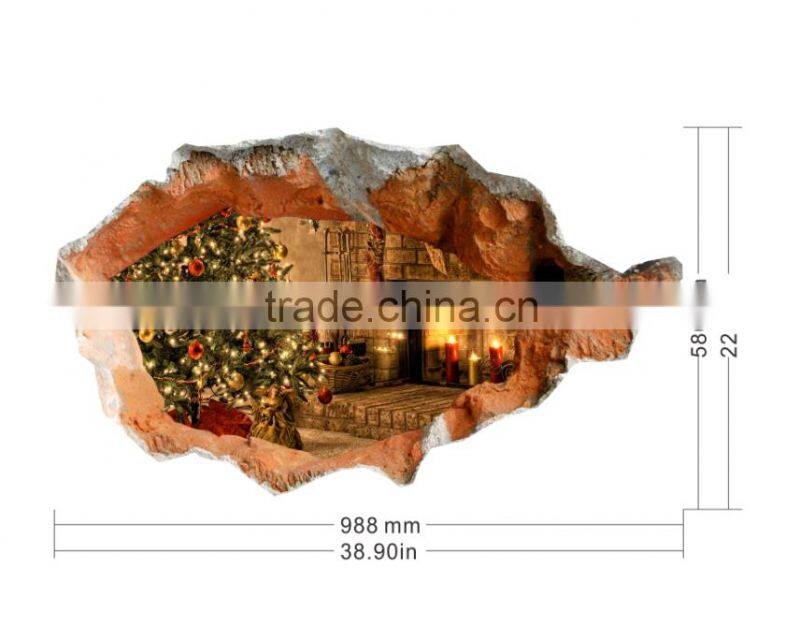 wholesale merry christmas home decro 3d lenticular pics for wall cover