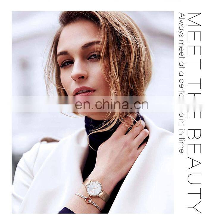 SHENGKE SK Quartz Watches K0093L Women Steel Mesh Watch Luxury Ladies Watch Japan Quartz