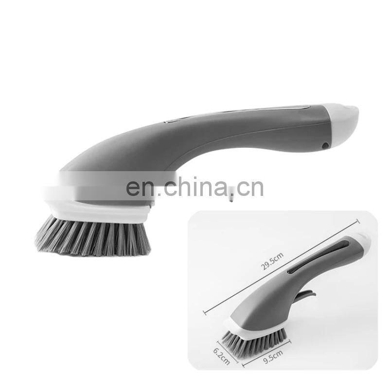 Multifunctional Kitchen Bathroom Cleaning Brush Automatic Liquid Addition Long Handle Ceramic Tile Wall Gap Brush Home Tools