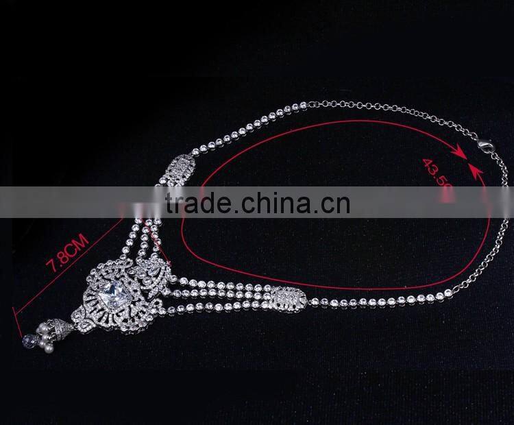 Newest Trending Item African Look Wedding Luxury Set CZ Pearl Jewelry Set