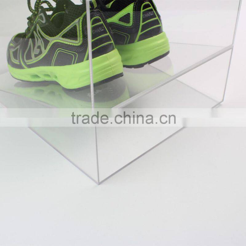 Clear Acrylic Glass Shoe Display Case, acrylic shoe display box