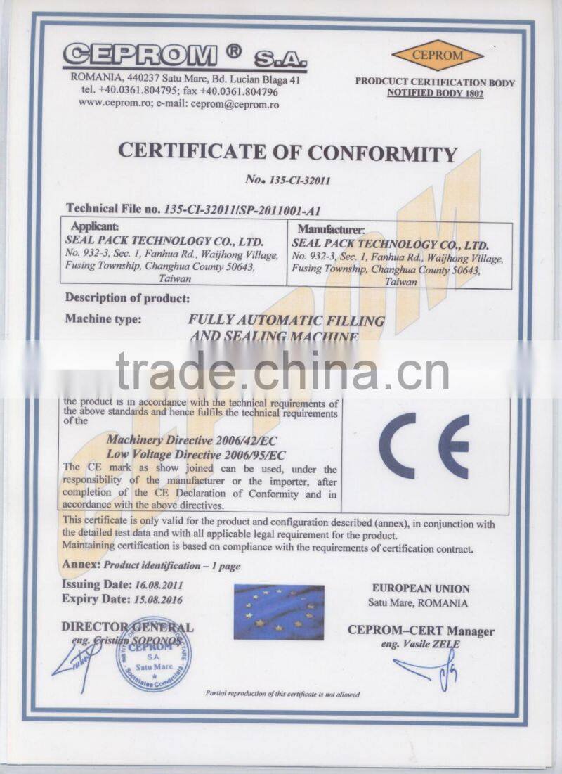 Automatic sealing machine for disposable Plastic Cup