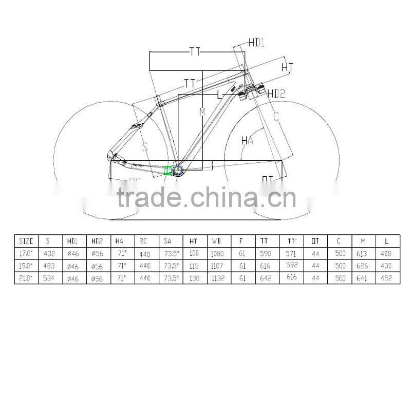 2015 Popular Carbon Frame 29er full carbon MTB frame 100% Tray Carbon T700 Frame 29 inch mtb frame