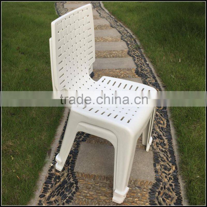 armless plastic chair /white/new design outdoor chair