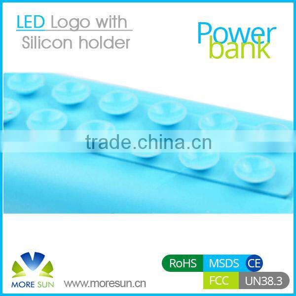 Led logo power bank 4400mah , hot mini power bank for promotion