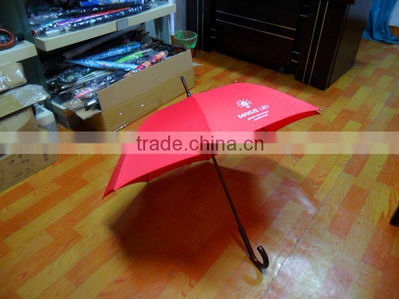 cheap automatic open straight red umbrella