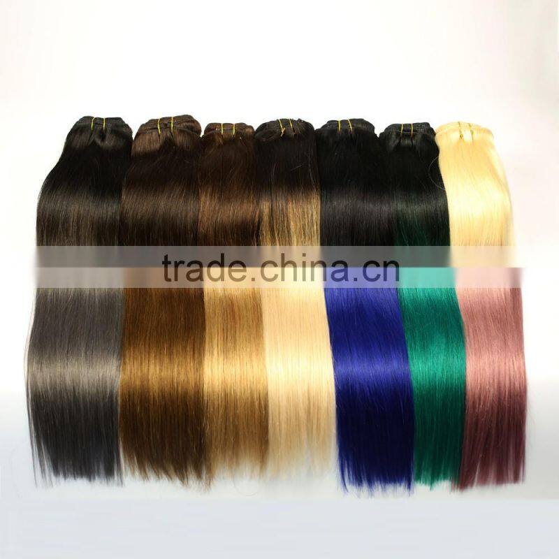 160g 180g 220g 260g full head human remy hair blond clip in hair weaves