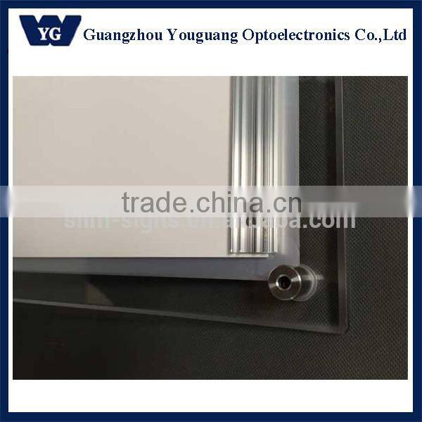 Acrylic super slim crystal led light box,slim plexiglass picture frame,