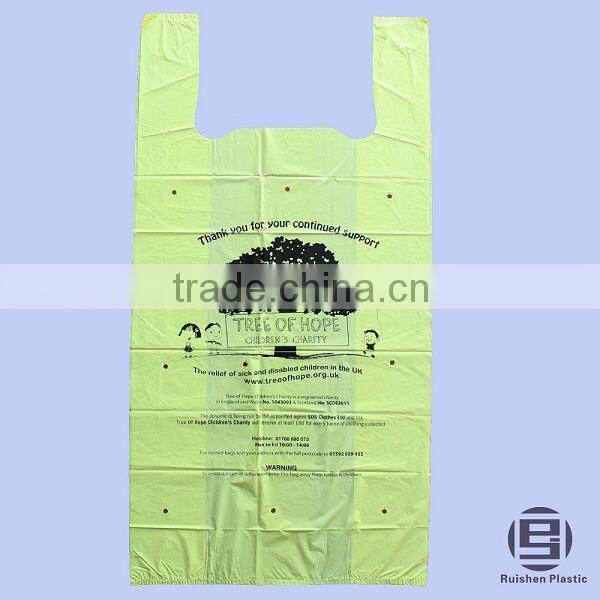 AGEN Biodegradable PE Printed Plastic Charity Bag For Collection