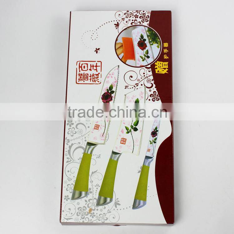 Promotional plastic handle knife set