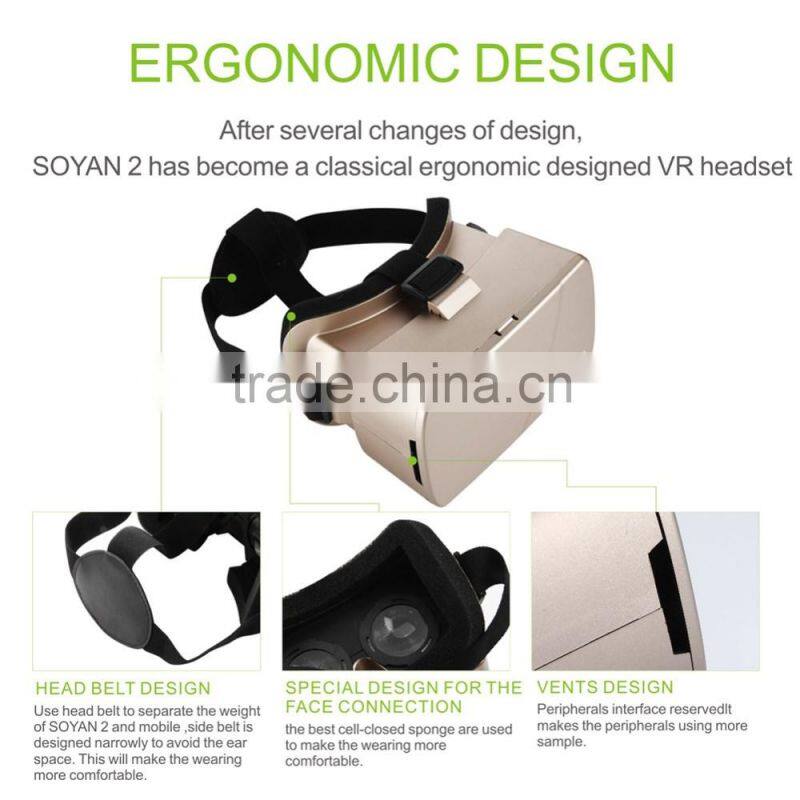2016 latest electronic gadgets vr box 3d glasses for 3D Movie and Game