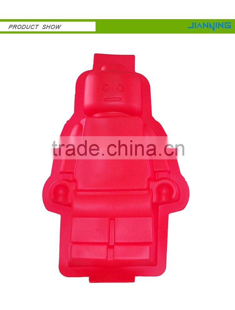 Large Figure Robot Silicone Mold, Robot Baking Molds, Minifigure Cube Tray Candy Mold, Building Block Ice Tray Candy