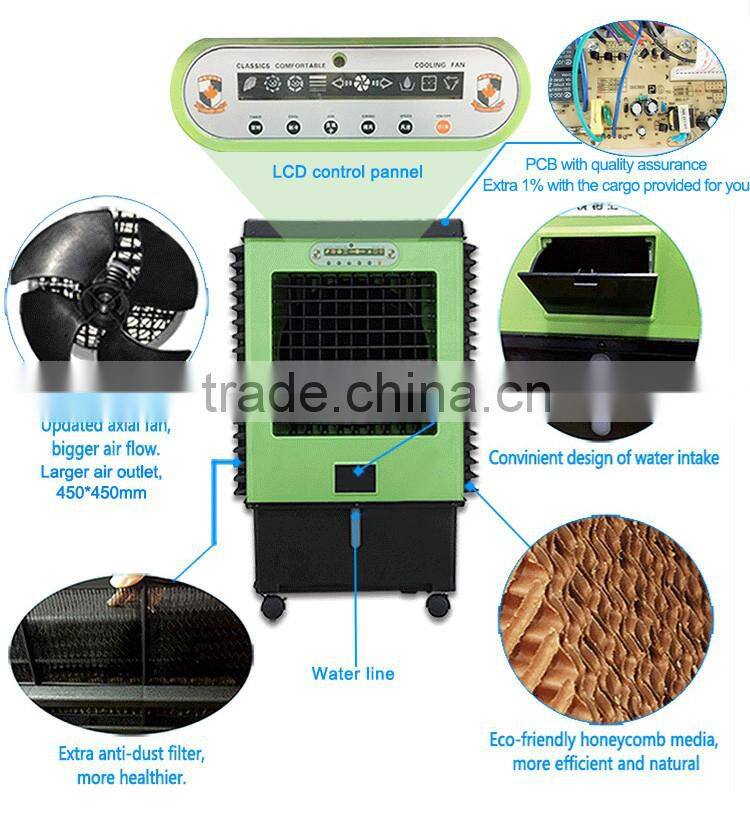 Outdoors heavy duty iron body 5000 m3/h Airflow rate evaporative industrial air cooler price