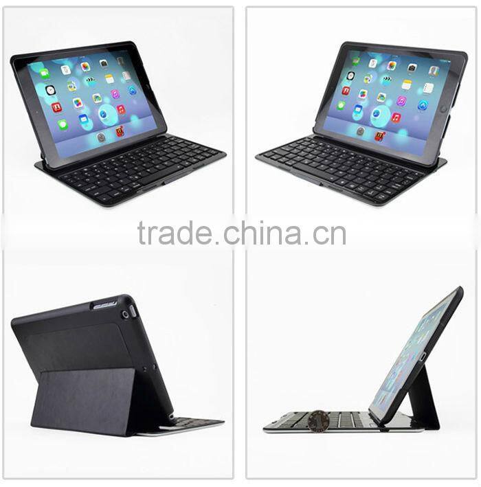 For apple ipad air keyboard case,stand leather case for ipad air with bluetooth keyboard