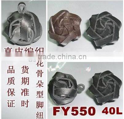 Rose Shape Leather Button