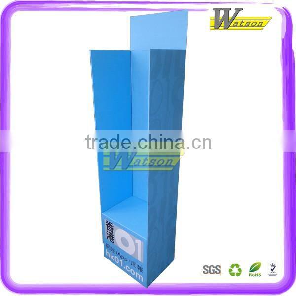 Advertising magazine custom full color cardboard floor display stands