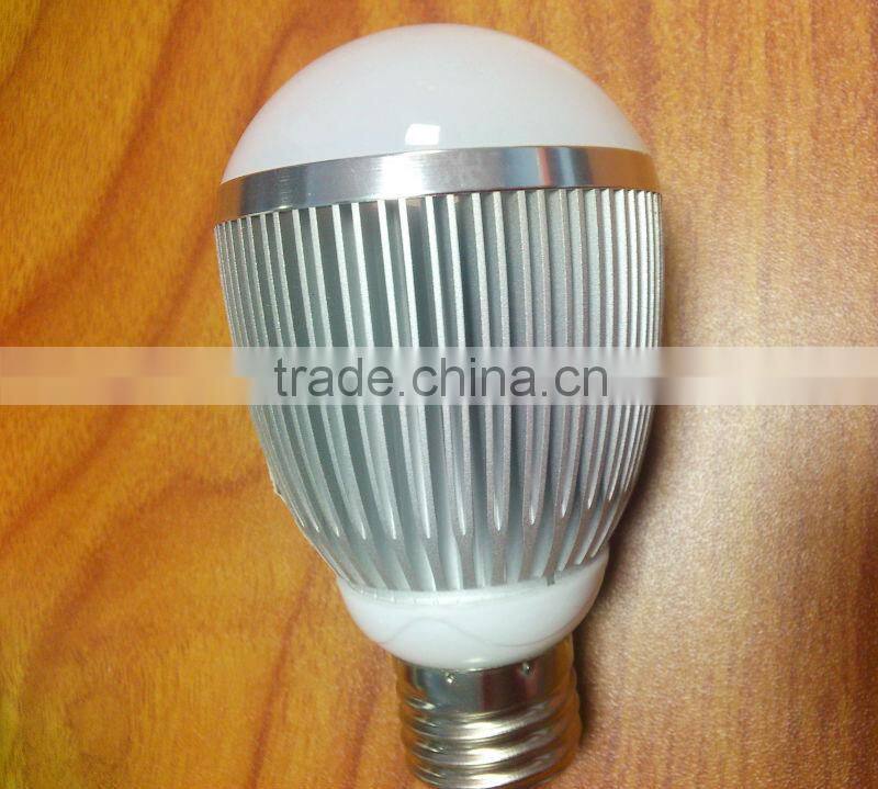 6W clear plastic cover Aluminum LED Bulb Light Shell