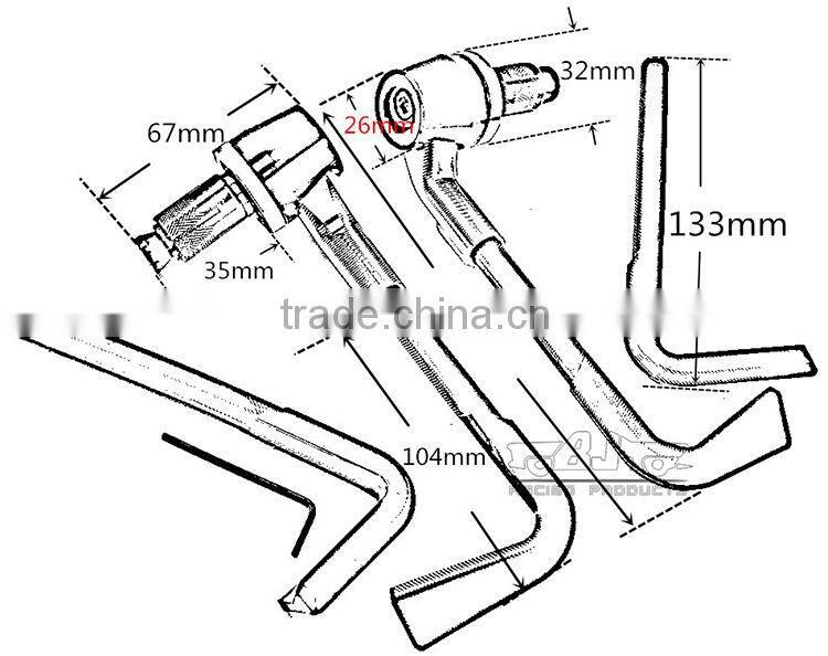 BJ-LG-003 For Hyosung GT250 650 Bent Style 22mm CNC Lever Guard Protector