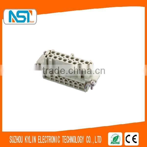 16 female core / socket Rectangle heavy-duty industrial connector with DINE/EN61984 Standard