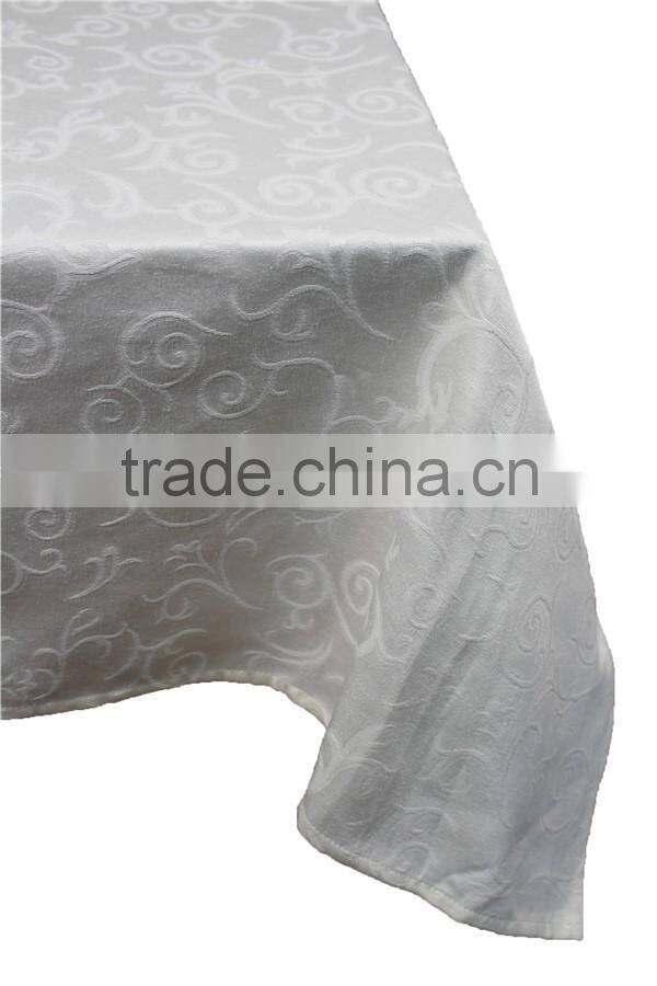 Hot Sale 100% Polyester Jacquard Design Catering Table Cloth Linen