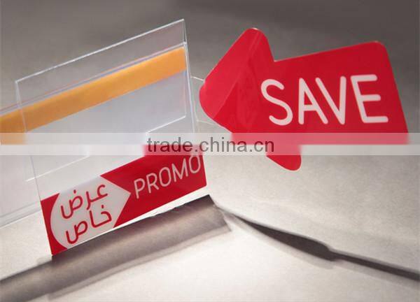 Supermarket Display Clips Printing Shelf Talkers for Promotion