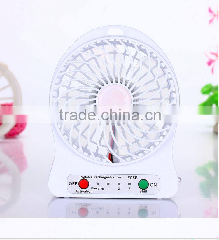 Unique new design portable usb fan rechargeable mini usb fan led light mini fan usb