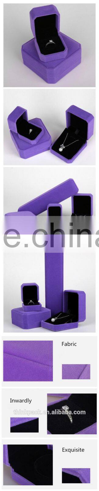 China jewellery set velvet jewelry boxes wholesale