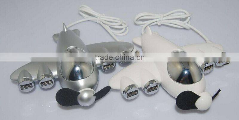 4 PORTS USB HUB WITH MINI FAN AND STAND HOLDER BEST FOR PROMOTION GIFTS