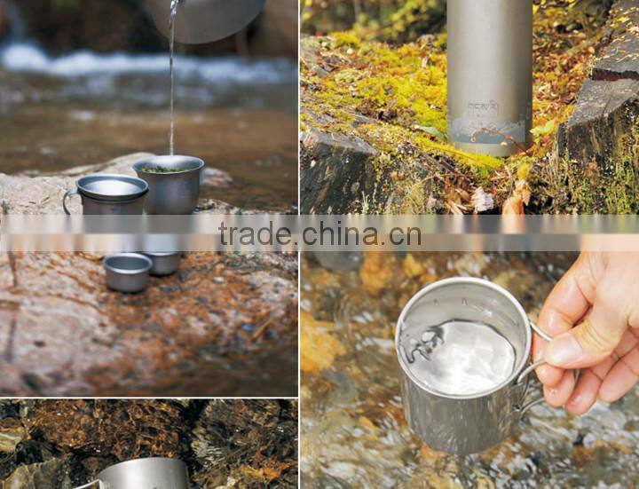 Custom Outdoor Titanium Sports Drinking Water Bottle For Camping