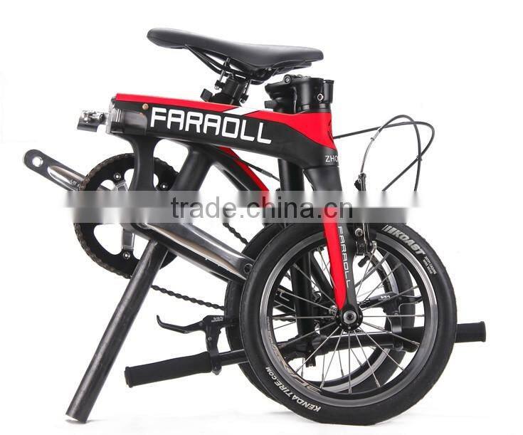 New design carbon fiber mini bike,14" folding mini bicycle