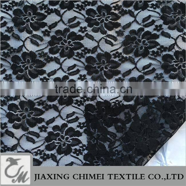 black net lace fabric