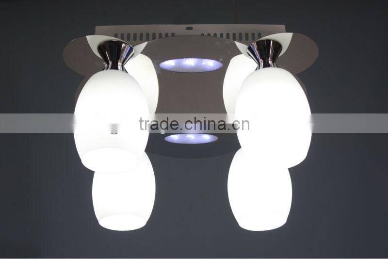 led opal glass chandelier