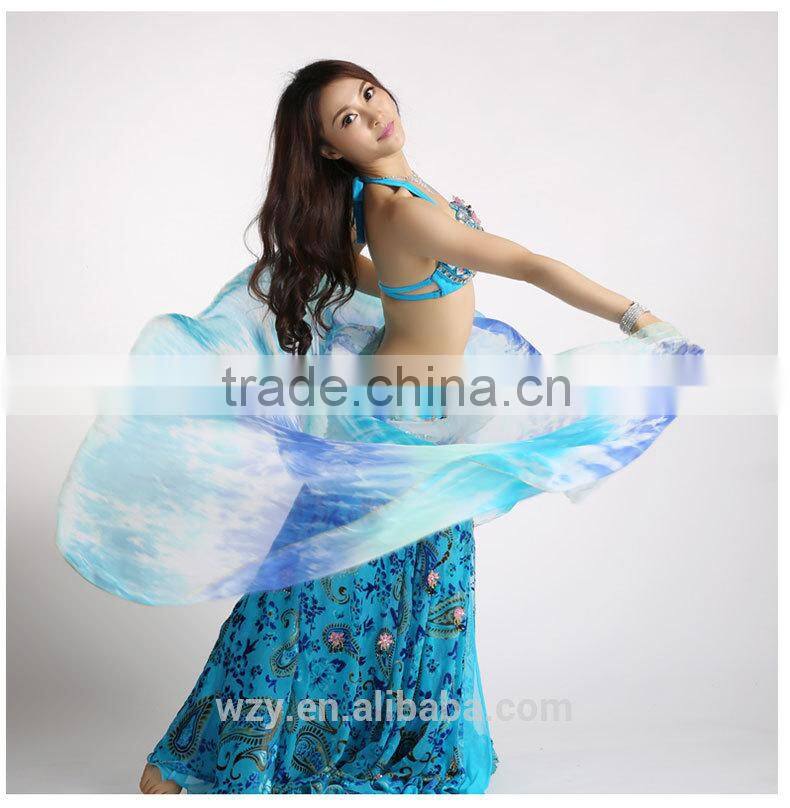 Gradient Belly Dancing Veils silk fabric dance veil
