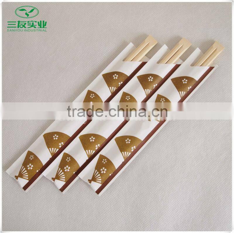 Paper Sleeve wrapped packing Disposable Bamboo Chopsticks