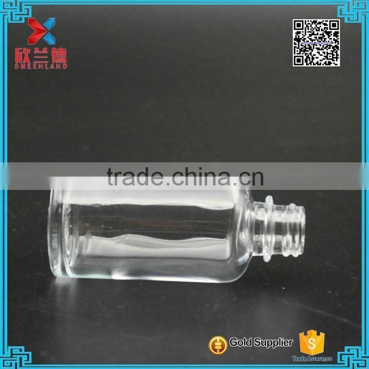 35ml clear body lotion airless pump glass bottle