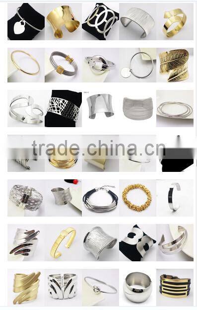 India large punk hip hop multi strings18k gold plating wide cuff bangle opened